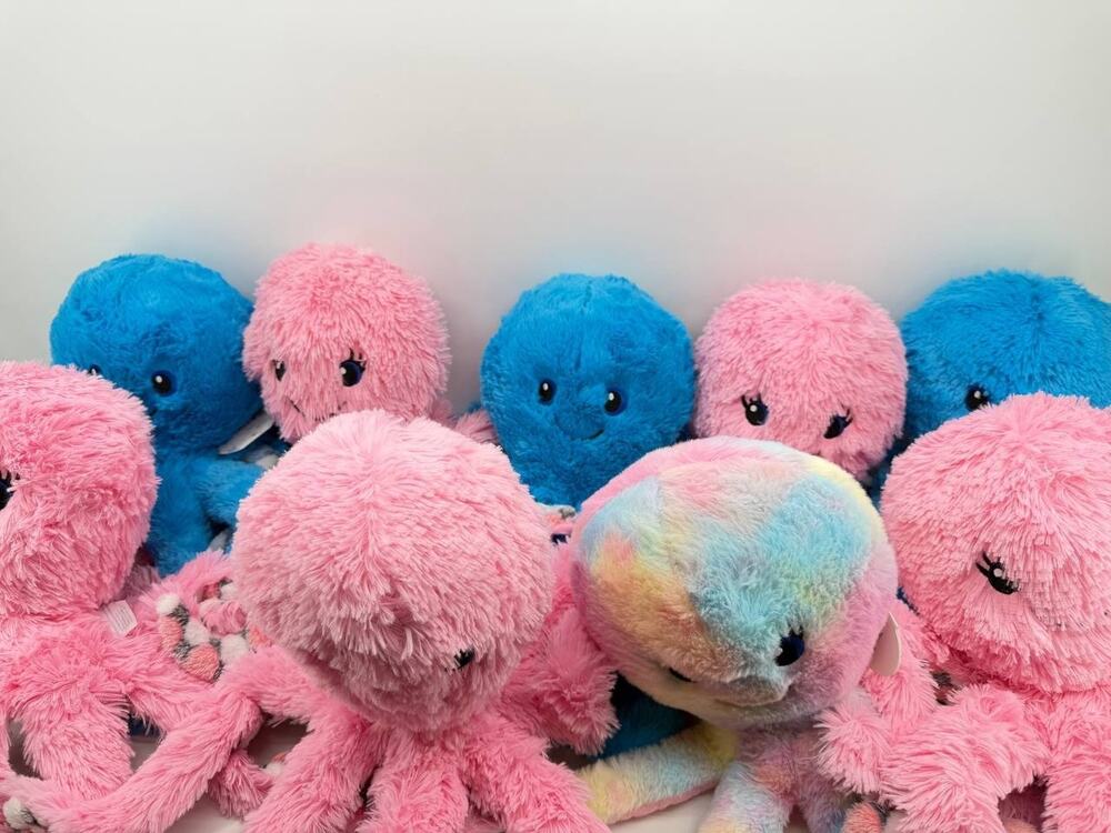 Wishpets SoftDots Octavio 9in Octopus Plush Lot Pink Blue NWT 4.90 lb